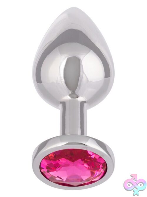 Jewel Large Rose Plug – Silver With Rose Gem Accent - Image 2