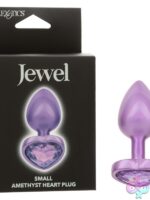 Small purple heart rhinestone gem anal plug by California Exotic Novelties