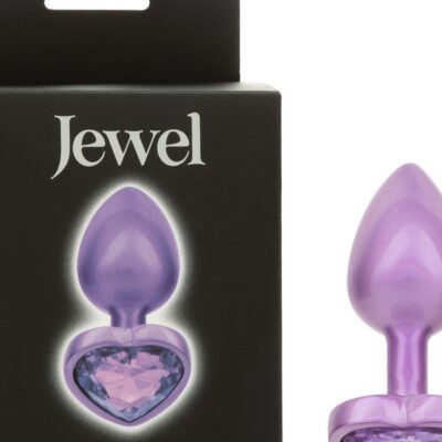 Small purple heart rhinestone gem anal plug by California Exotic Novelties