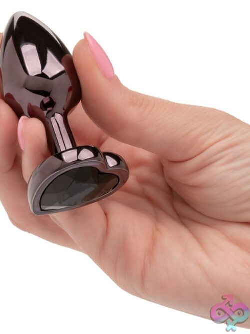 Jewel Small Black Diamond Heart Plug - Image 3