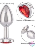 Jewel Heart Plug with Ruby Gem Accent – Small - Image 3
