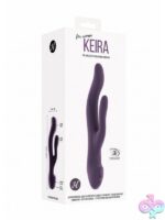 Bendable purple rabbit couples vibrator with dual motors by Shots Toys