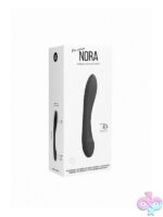 Jil Nora classic vibrator in black and purple on a neutral background