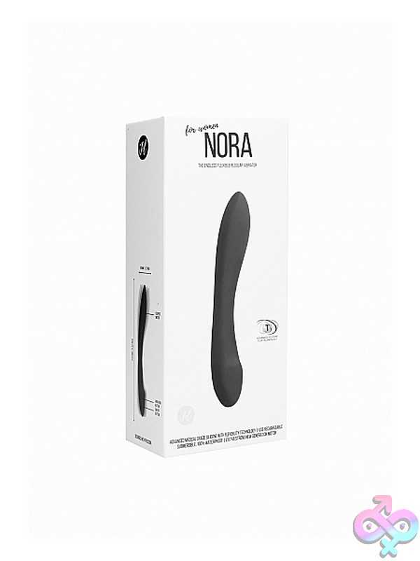 Discreet-Toys-Jil-Nora-Black-Nu-St-Jil009Blk Jil Nora Classic Vibrator In Black And Purple On A Neutral Background
