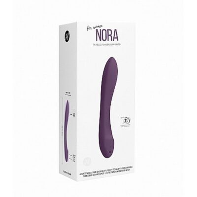 Jil Nora classic vibrator in black and purple on a neutral background