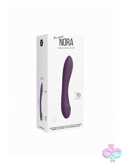 Jil Nora Classic Vibrator In Black And Purple On A Neutral Background