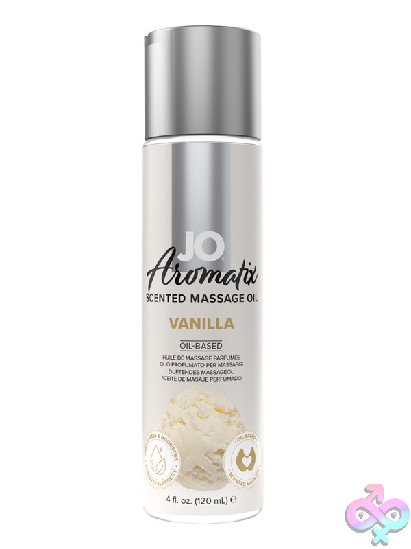 Discreet-Toys-Jo-Aromatix-Vanilla-Massage-4-Oz-Nu-Jo40130 Jo Aromatix Vanilla Massage Oil 4 Oz Clear Bottle By System Jo