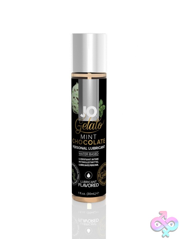 Discreet-Toys-Jo-Gelato-Mint-Chocolate-Lubricant-1-Oz-Nu-Jo41022 Jo Gelato Mint Chocolate Water-Based Flavored Lubricant 1 Oz Bottle By System Jo