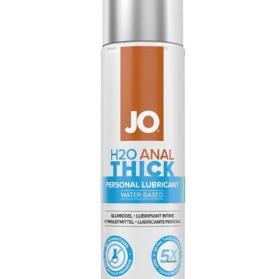 Clear extra-thick water-based anal lubricant 8 oz bottle by System Jo