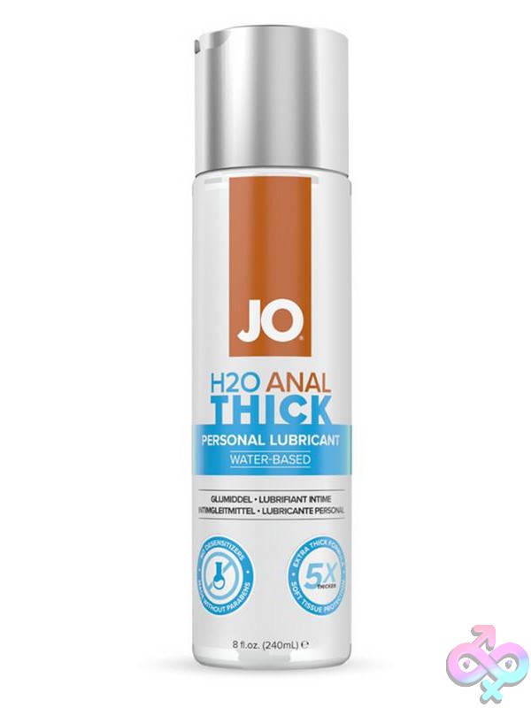 Discreet-Toys-Jo-H2O-Anal-Thick-8-Oz-Nu-Jo40114 Clear Extra-Thick Water-Based Anal Lubricant 8 Oz Bottle By System Jo