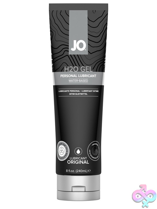 Discreet-Toys-Jo-H2O-Gel-Original-Water-Based-Lubricant-8-Oz-Nu-Jo40662 Clear Water-Based Gel Lubricant 8 Oz Bottle By System Jo