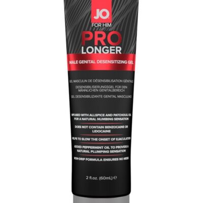 JO Prolonger Gel 2 oz tube in black packaging by System Jo