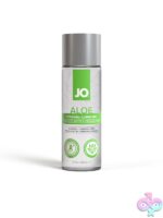 Clear 2 oz water-based aloe lubricant bottle by System Jo