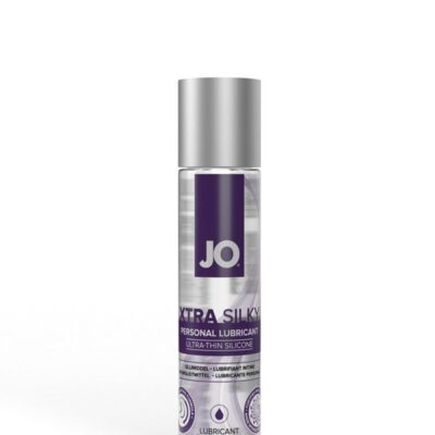 Clear thin silicone personal lubricant 1 oz bottle by System Jo