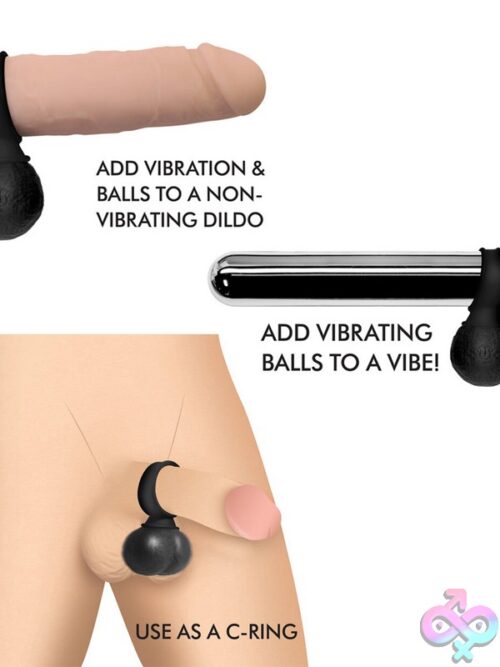 Vibrating Silicone Balls Large – Black - Image 3