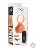 X-large beige vibrating silicone balls with remote control by Curve Novelties