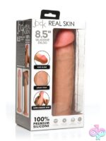 8.5 inch realistic dual-density beige silicone dildo with suction cup base by Curve Novelties