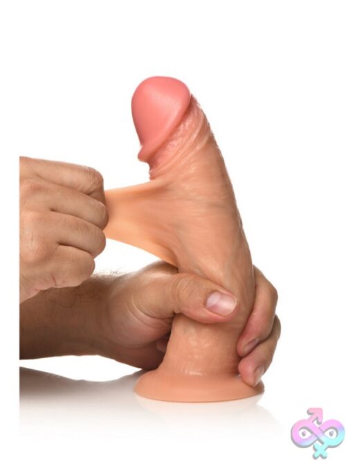 Jock 8&Quot; Vibrating Dual-Density Realistic Silicone Dildo – Beige - Image 2