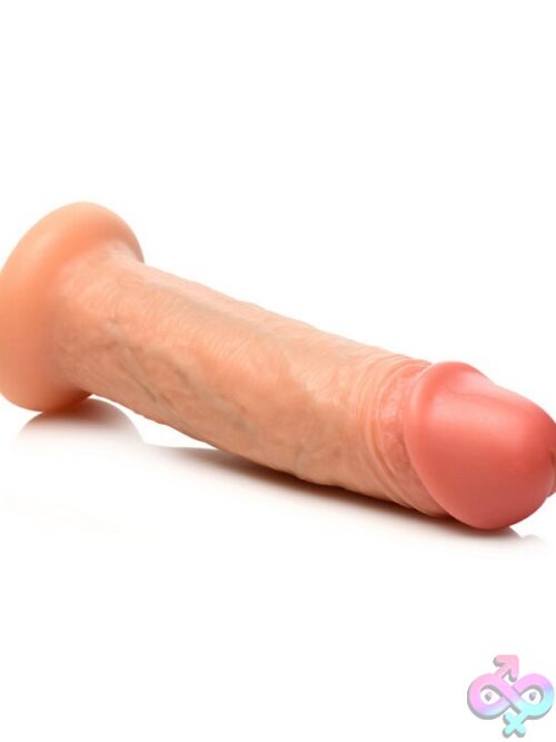 Jock 8&Quot; Vibrating Dual-Density Realistic Silicone Dildo – Beige - Image 3