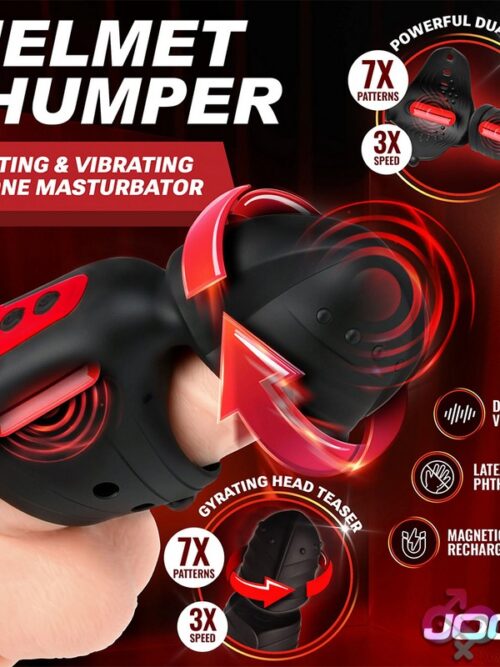 Advanced Helmet Humper Gyrating &Amp; Vibrating Silicone Masturbator - Image 3