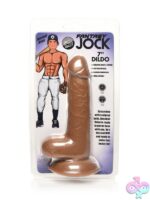 7-inch realistic brown PVC dildo with balls and suction-cup base by Curve Novelties