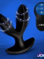Black Silicone E-Stim Anal Plug — Jock Electro Power Pulse E-Stim Anchor Anal Plug by Curve Novelties