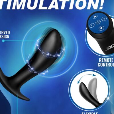 e-stim prostate plug Jock Electro Spark Slim Prostate Plug by Curve Novelties black silicone