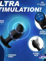 curved e-stim prostate plug Jock Electro Volt by Curve Novelties black silicone