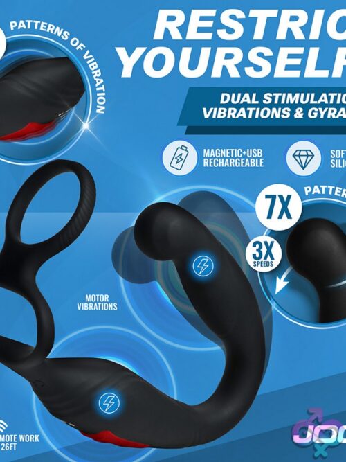 Jock Enhancers Axis Gyrating Prostate Vibrator With C-Ring - Image 3