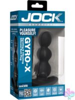 Gyro-X three-bead gyrating and vibrating black silicone butt plug with wireless remote by Curve Novelties