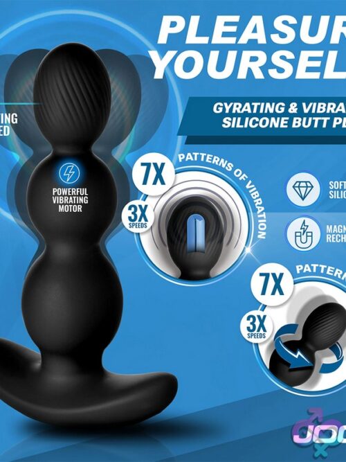 Jock Gyro-X Gyrating &Amp; Vibrating Silicone Butt Plug - Image 3