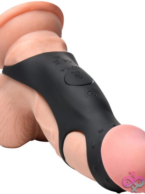 Jock Enhancers Rush Vibrating Penis Sleeve C-Ring With Remote – Black - Image 3