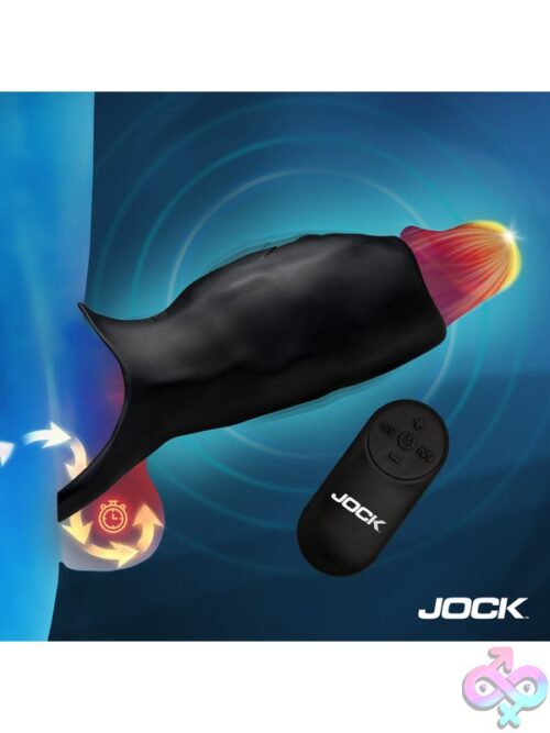 Jock Enhancers Surge Vibrating Penis Sleeve C-Ring With Remote – Black - Image 4