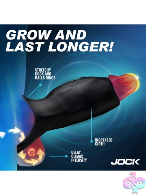 Jock Enhancers Surge Vibrating Penis Sleeve C-Ring With Remote – Black - Image 6