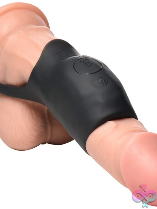 Jock Enhancers Surge Vibrating Penis Sleeve C-Ring With Remote – Black - Image 3