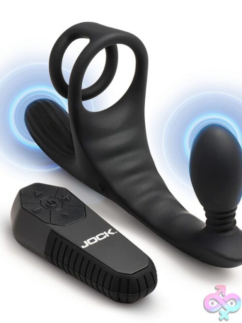 Triple Rush Vibrating Ring &Amp; Plug Harness With Remote – Black - Image 2