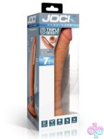 Lifelike 7-inch triple-density beige realistic dildo with suction-cup base by Curve Novelties
