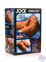Poseable life-size beige TPE torso with thrusting silicone dildo by Curve Novelties