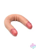 Jock Real Skin 15.75" Double-Ended Dildo – Beige - Image 2