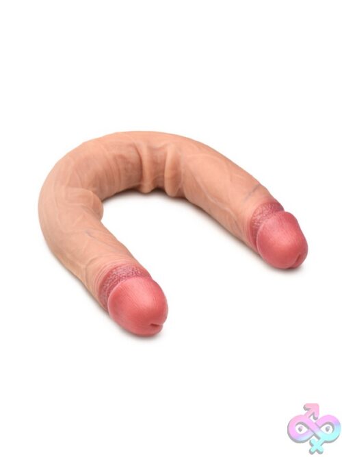 Jock Real Skin 15.75&Quot; Double-Ended Dildo – Beige - Image 2