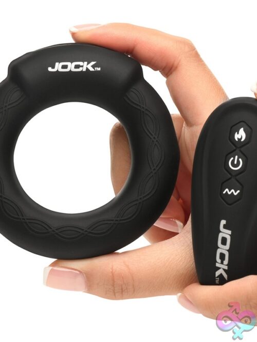 Jock Rumbler Vibrating &Amp; Warming C-Ring – Black - Image 3