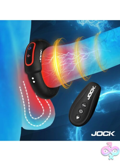 Jock Rumbler 2&Quot; Vibrating &Amp; Warming C-Ring – Black - Image 4