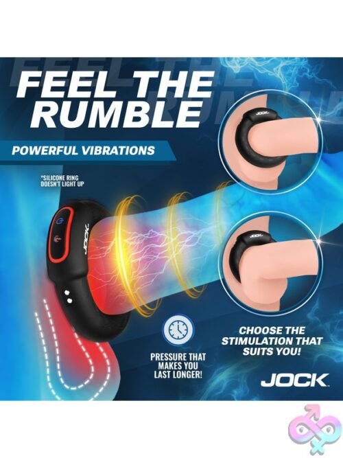 Jock Rumbler 2&Quot; Vibrating &Amp; Warming C-Ring – Black - Image 6