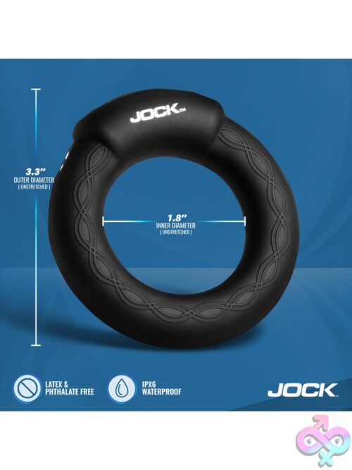 Jock Rumbler Vibrating &Amp; Warming C-Ring – Black - Image 8
