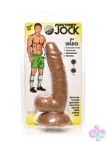 Realistic 7-inch brown PVC dildo with balls harness-compatible by Curve Novelties