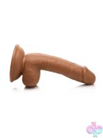 Jock Soccer Sam 7" Dildo With Balls – Brown - Image 3