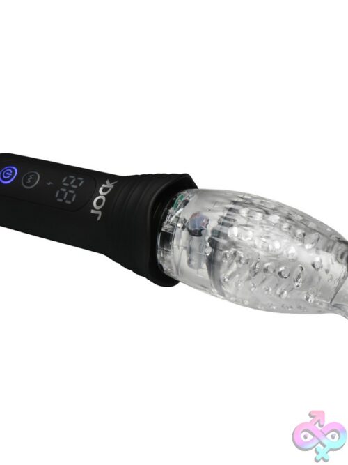 Jock Spinning, Thrusting &Amp; Vibrating Masturbator – Clear - Image 2