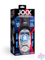 Clear TPE spinning thrusting vibrating masturbator with mouth-shaped opening by Curve Novelties