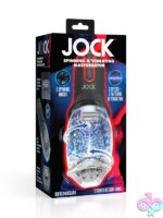 Clear spinning and vibrating automatic masturbator with nub-lined TPE sleeve by Curve Novelties