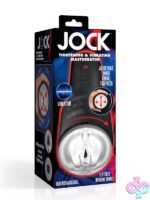 Jock tightening and vibrating masturbator in black by Curve Novelties with adjustable outer tightness ring